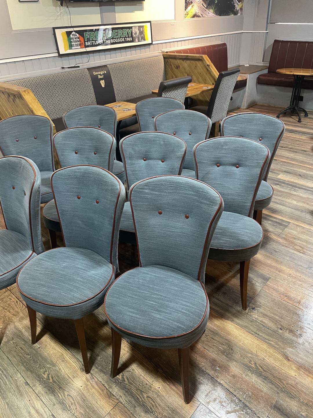 Bar stools after cleaning