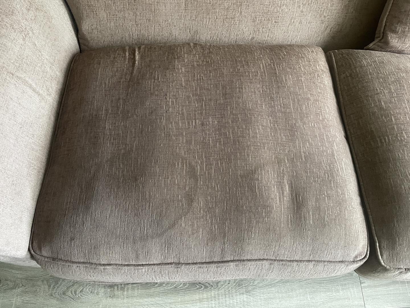 Discoloured sofa cushion